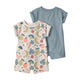 Baby Romper Pack of 2 – Pet Print & Heather Grey | Soft Cotton Infant Bodysuit Set